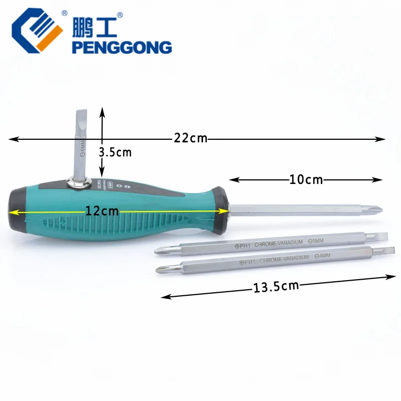PENGGONG 5в1 магнитный Набор крестообразных отверток Phillips шлицевая отвертка электрические инструменты для ремонта