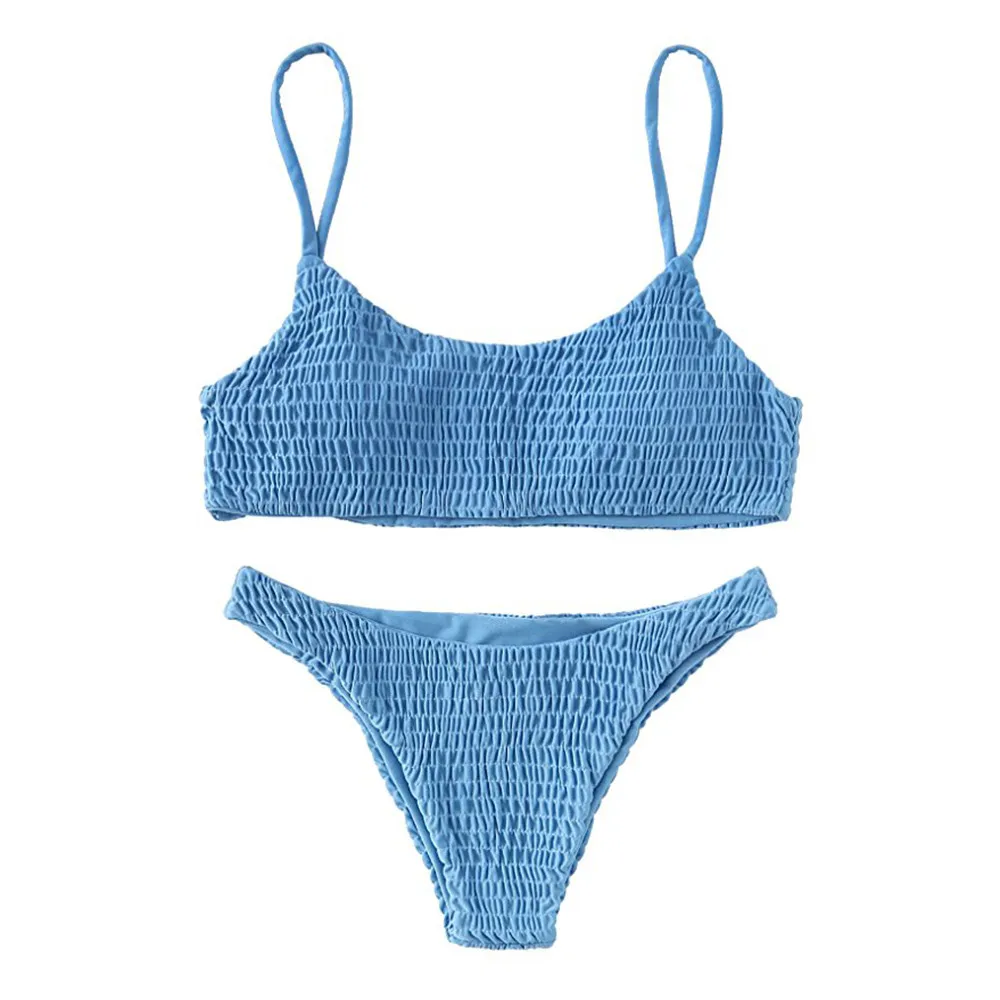 Swimsuit women Swimsuit bikini 2019 Women Bandage Push-up Padded Bra Bikini Set Swimsuit Swimwear Bathing female swimsuit fused-0