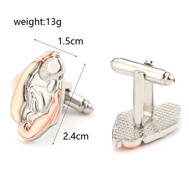 Модные запонки для новорожденных, мужские рубашки, женские значки Mancuernillas, посеребренные медицинские украшения, Женские аксессуары, запонки для галстука