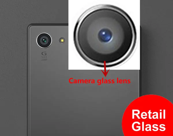Новинка, розничная, задняя крышка для объектива камеры, стекло с клеем для sony Xperia Z5 Compact Z5 MINI Z5C Z5P E5823