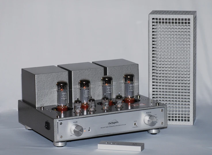 Line Magnetic merge-type LM-211IA EL34 push pull AB1 tube amplifier with 12AX7 12AU7 EL34 Transistor / Superlinear mode