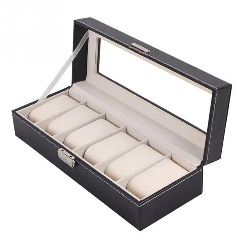 

6/10/12 Slots Travel Watch Box Superior PU Leather Storage Case Display Organize for Watch Collectors Drop Shipping