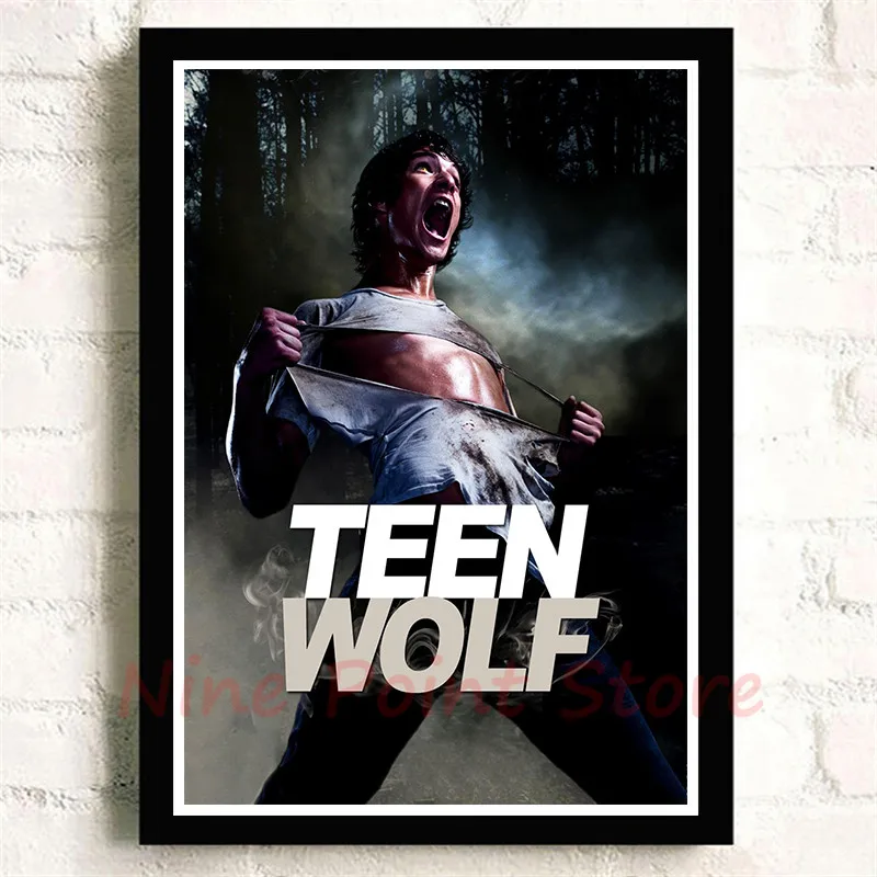 Teen Wolf, белая бумага с покрытием, кино-стикеры Настенные, четкое изображение, украшение для дома, гостиной, спальни, дома, без рамы - Цвет: Белый