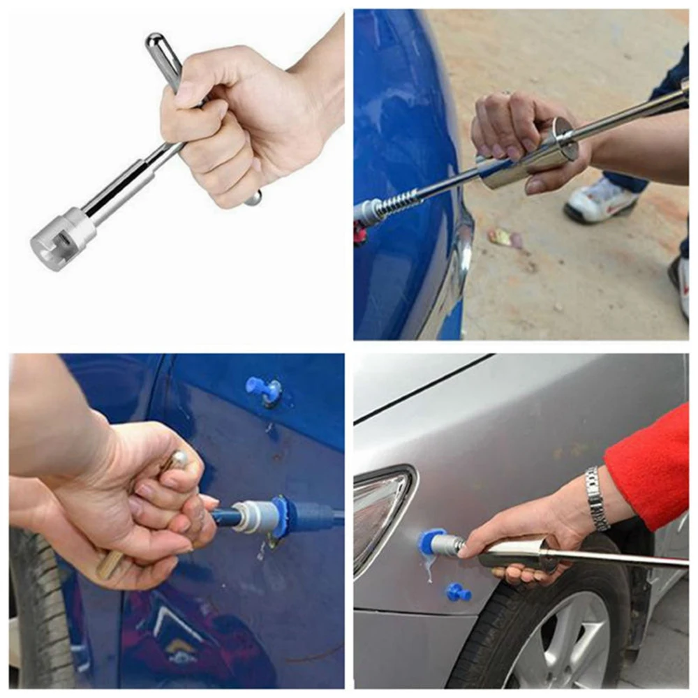

PDR Tool Set Dent Puller Removal Slide Hammer Tool For Auto Paintless Dent Repair +18 Glue Tabs for Car Body Repair Tool Styling