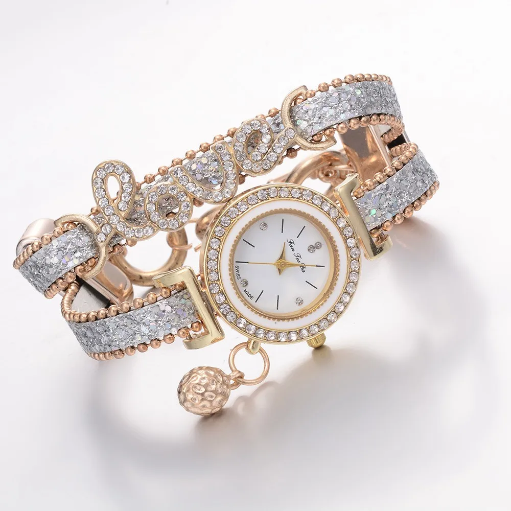 Лидер продаж, модные женские винтажные часы с браслетом, плетеные кварцевые часы из искусственной кожи, подарок, повседневные наручные часы, женские часы, Relogio Feminin