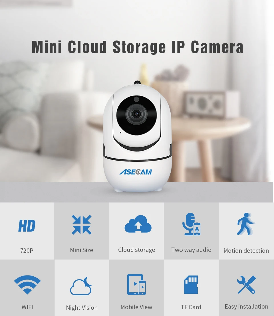 HD 1080P Cloud Wireless IP Camera Intelligent Auto Tracking Human Home Security CCTV Network Wifi Camera Motion Detection Sadoun.com