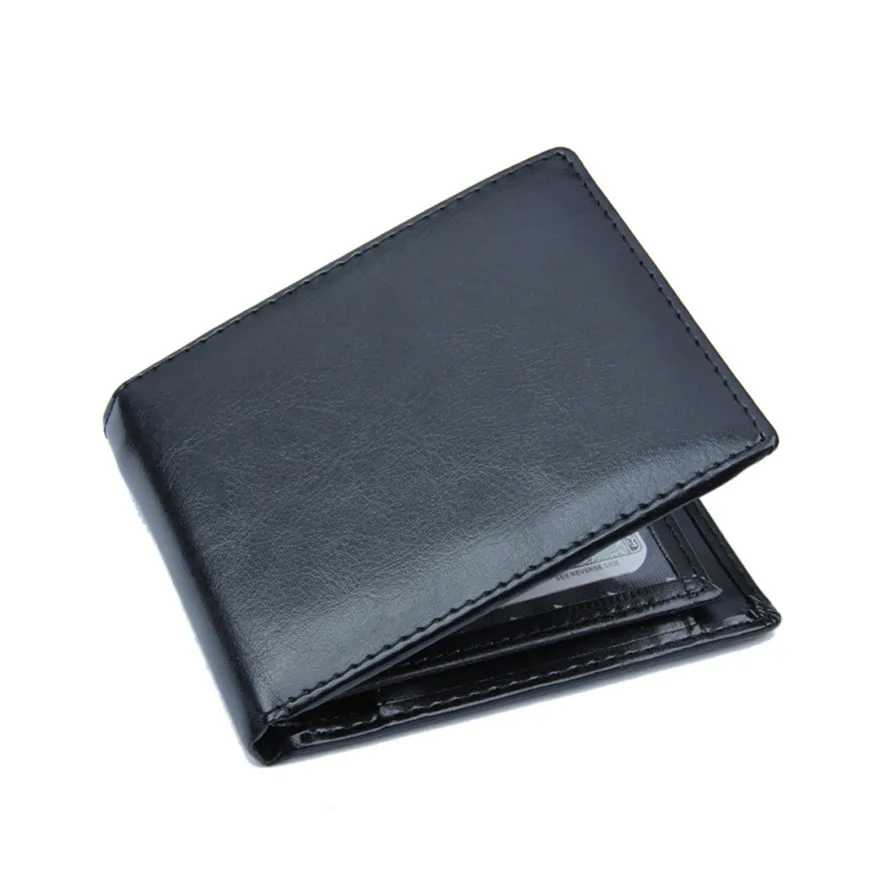 

New Brand Fashion Men Bifold Business Leather Wallet High Quality ID Credit Card Holder Short Small Bag Purse Pocket billetera S