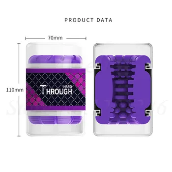 Through Dual Headed  Male Masturbator Cup Stretchy Penis Delay Massager Anal Vagina Real Pussy Adult Sex Toys For Men Erotic toy 6