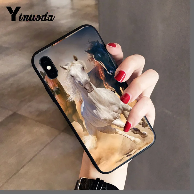 Yinuoda Лошадь Животное роскошный уникальный дизайн PhoneCase для iPhone X XS MAX 6 6S 7 7plus 8 8Plus 5 5S XR - Цвет: A10