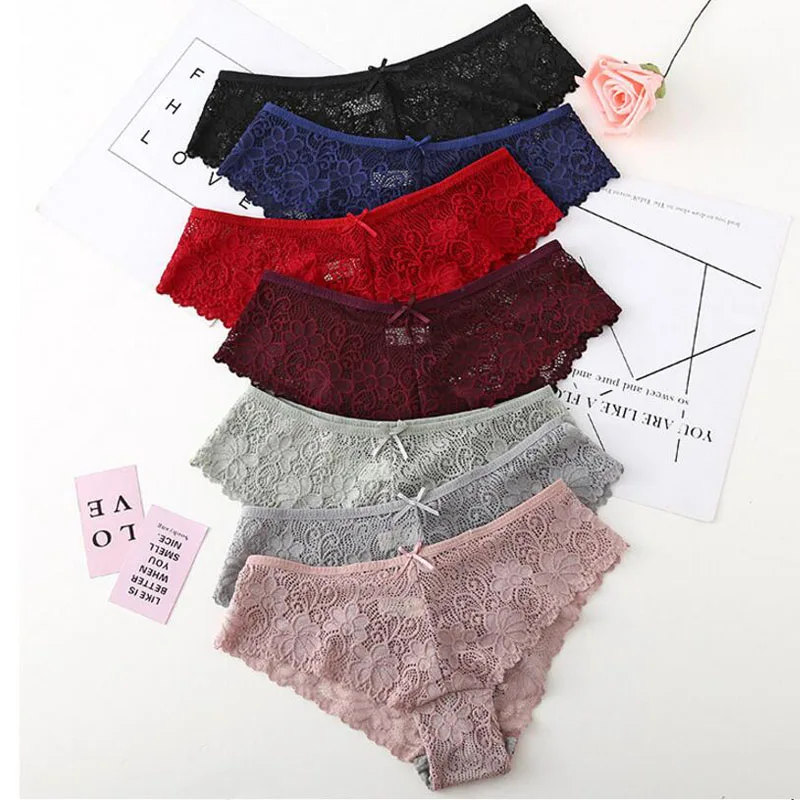 

ZZIYEETTM Sexy Lace Panties Women Cozy Lingerie Tempting Pretty Briefs Cotton Low Waist Cute Underwear