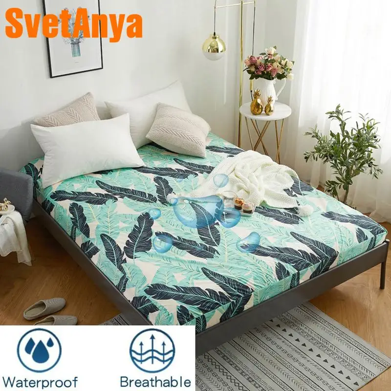  Svetanya print Mattress Protector /Cover waterproof Fitted Sheet