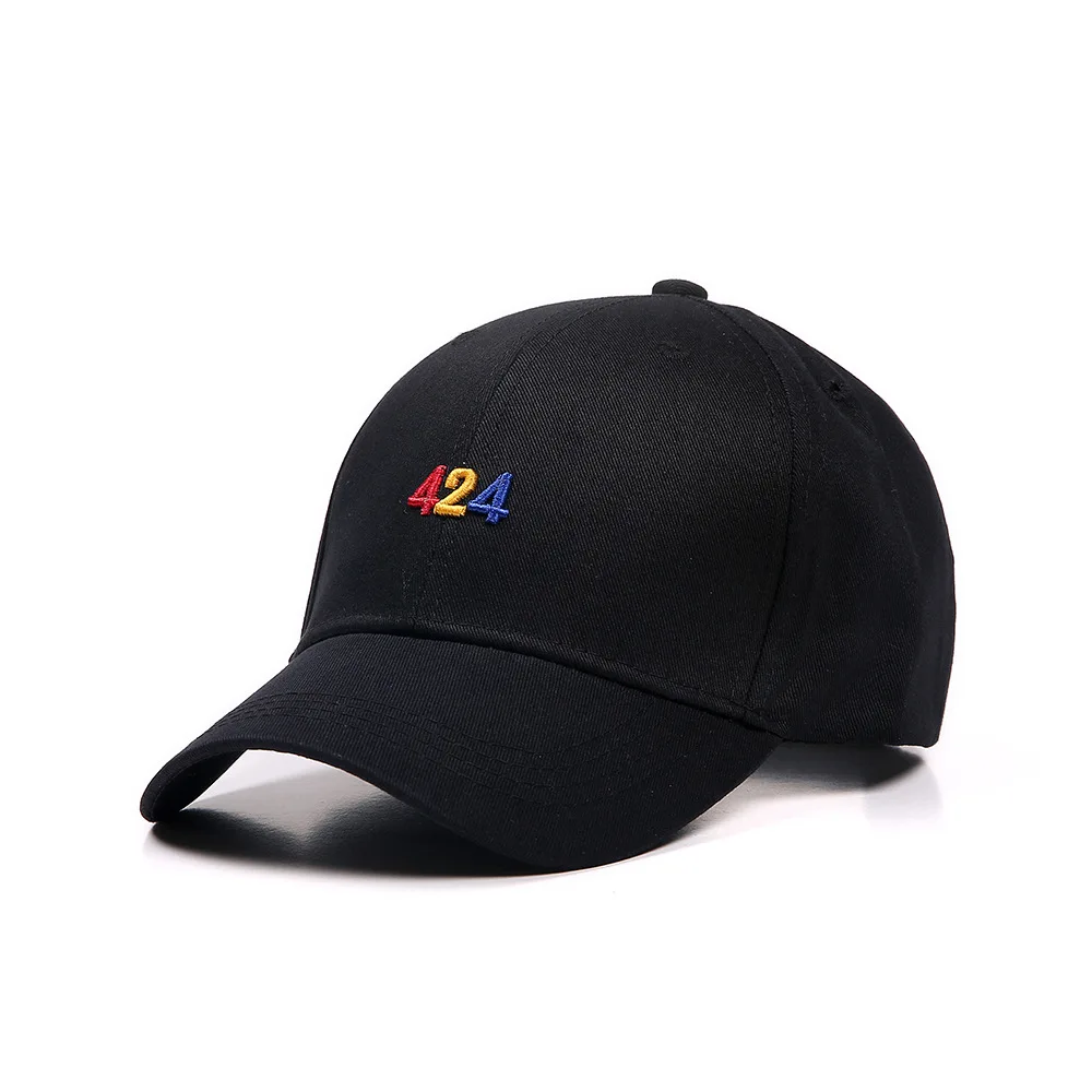 

Star Rapper Cap Numer 424 Baseball Cap Men Women Hip Hop Rap Hat Red Black White Harajuku
