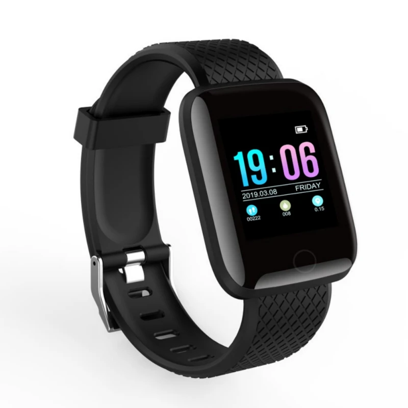 D13 Смарт-часы для мужчин, кровяное давление, водонепроницаемые, умные часы для женщин, монитор сердечного ритма, фитнес-трекер, спортивные часы для Android IOS - Цвет: Черный