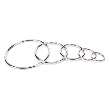 

Multi-size Simple Round Silver Metallic Metal Hoop Ring For DIY Manual Handmade Wicker Crafts Tool Parts 5 Sizes