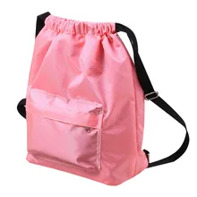 Нейлоновая сумка на шнурке веревка мешок для пляжа для женщин и мужчин сумка для хранения путешествий рюкзак для подростков комплект школьный спортивный Органайзер