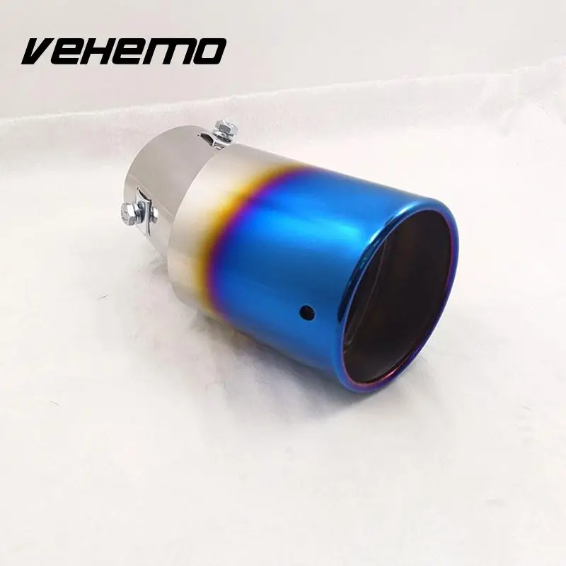 

Car Curved Tail Throat Rear Round Exhaust Pipe Muffler Tip Universal Chrome