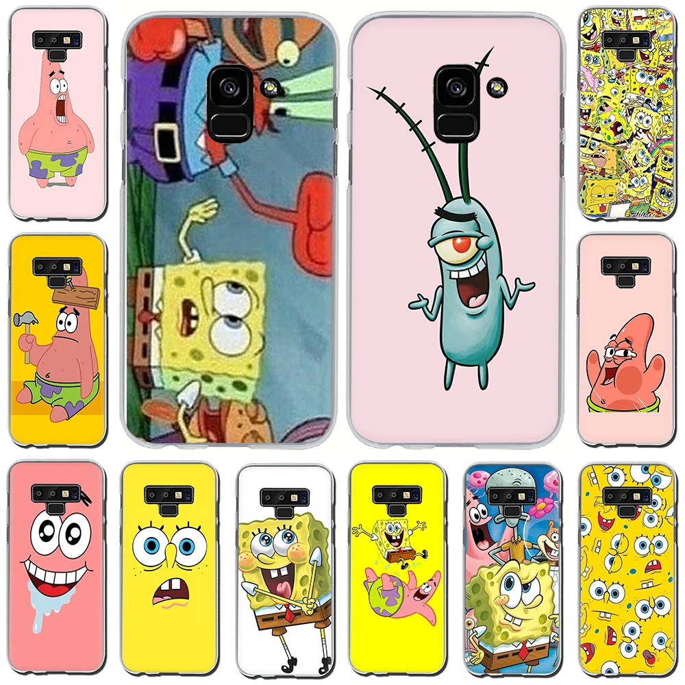 

SpongeBob Hard Phone Cover Case For Samsung Galaxy A3 A5 2016 2017 A7 A8 A9 2018 A 10 30 40 50 70