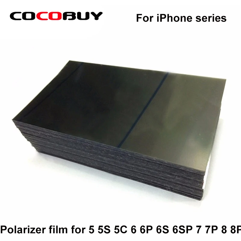 

Free Shipping 10PCS Polarizer Film 4 inches 4.7 inches 5.5 inches for Iphone 5G 5S 5C SE 6G 6P 6S 6SP 7G 7P 8 8P