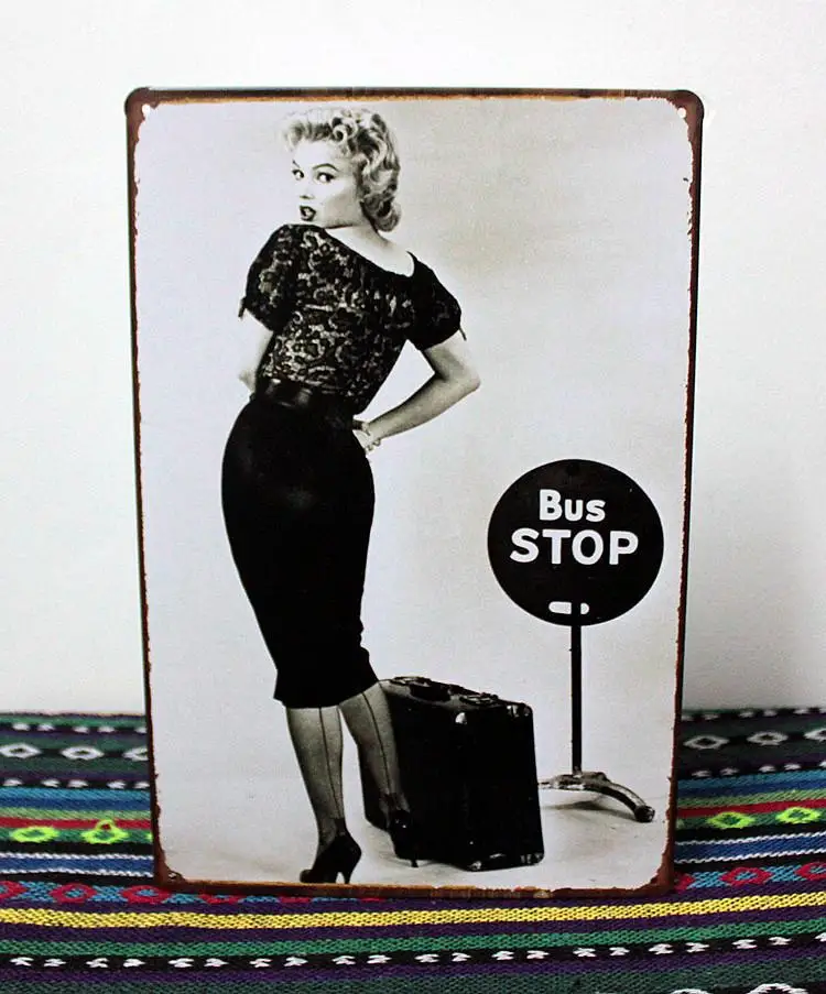 Marilyn Monroe Vintage Retro Antique Metal Art Poster Tin Signs Home Club Bar Cafe Euramerican