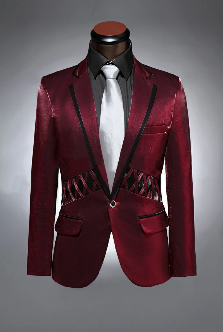 formal red pant suit
