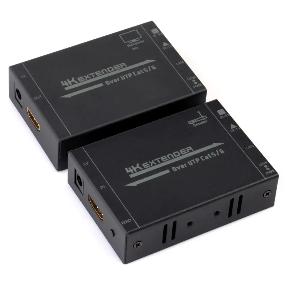 TreasLin 4 К HDMI удлинитель по UTP Cat6 Cat6e Cat7 сетевой кабель до 50 м * 2K @ 30 Гц передатчик