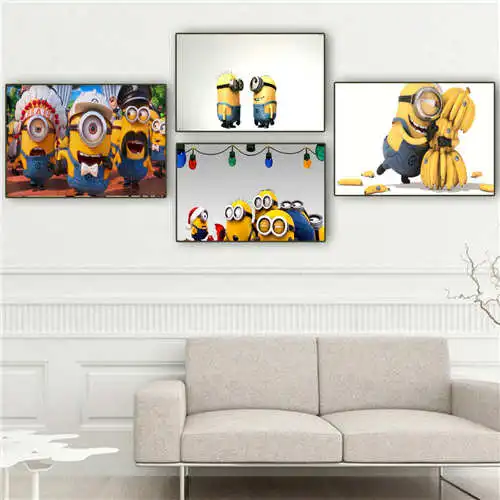 

Custom Minions (1) Printing Posters Cloth Fabric Wall Art Pictures For Living Room Decor#18-12-05-3-57