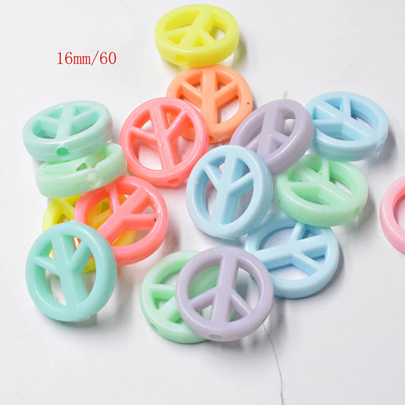 200 Mixed Fluorescent Neon Acrylic Flower Beads Charms 8mm Rubber Tone