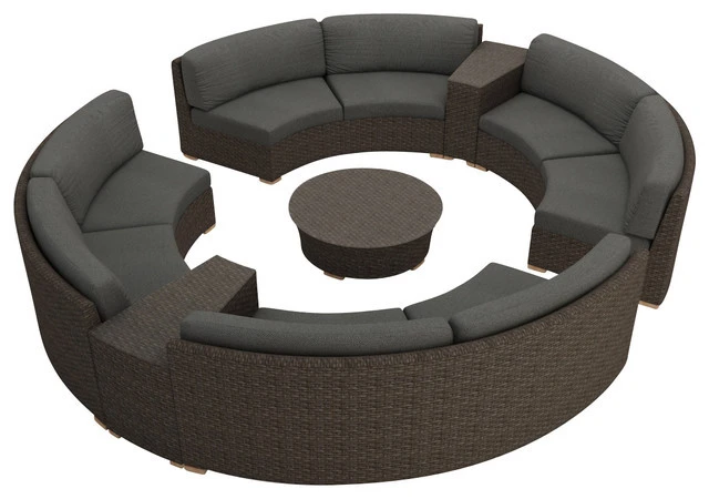 Rattan Furniture Outdoor 7 Piece Round Sectional Sofa Set Rattan Furniture Round Sofa Setoutdoor Furniture Sofa Set Aliexpress