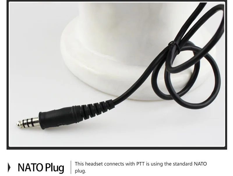 Airsoft Paintball Headset Communication Tactical Headset Wargame CS Hunting Shooting Headphone Use with PTT