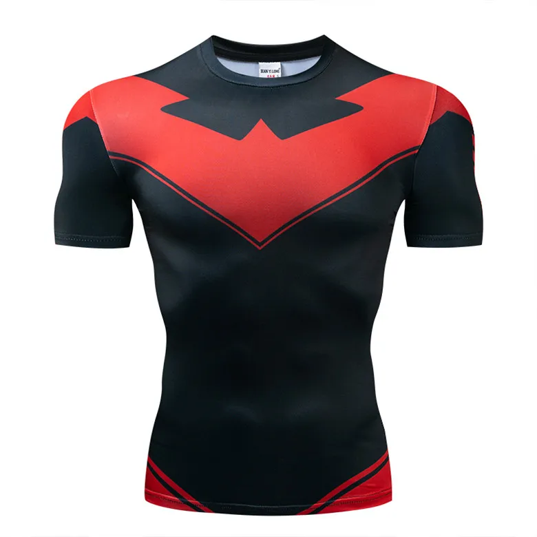 Дизайн компрессионная Рубашка футболки с 3D принтом костюм Nightwing костюм Одежда для фитнеса топы для мужчин футболки - Цвет: AA3