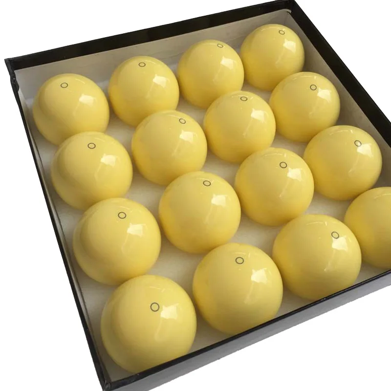 xmlivet Single 1pc Billiards Pool White Balls Yellow color with Blue Circle 57.25mm Nine-ball White ball