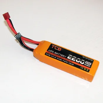 

11.1V/3S 2200mAh 25C LiPo Battery with T plug wholesale price RC model accessories dropship