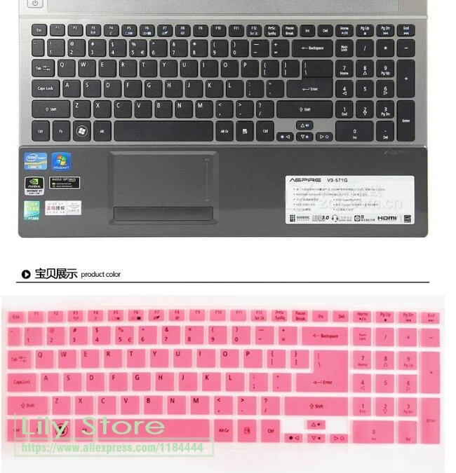 15 дюймовая Клавиатура для ноутбука защитная пленка Acer Aspire V3 771G E5 572g ES1 531 EX2519 EK 571G