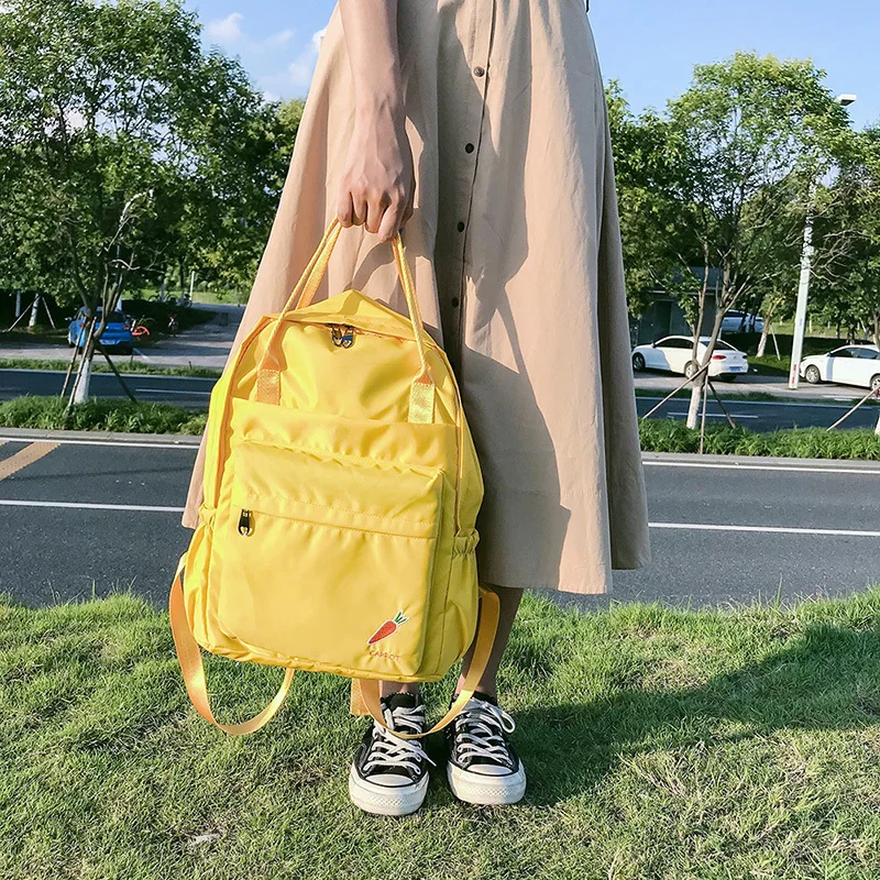 Menghuo 2018 New Preppy Style Fashion Embroidery Ladies Backpack Nylon High Quality Women School Shoulder Bag for Girls YouthIMG_0751