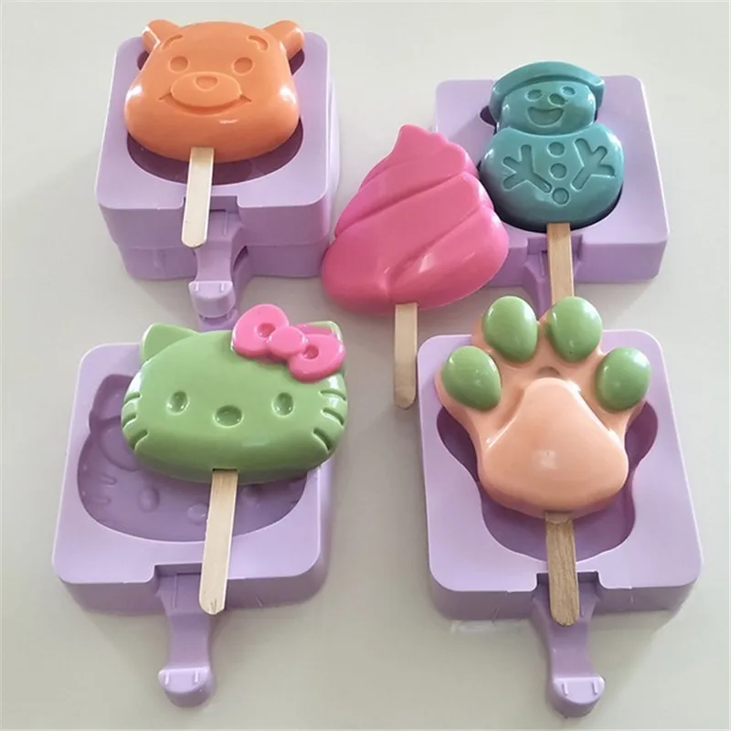 

Ice Cream Mold Food Grade Silicone Home Cartoon Creative Homemade Durable Maker Tools
