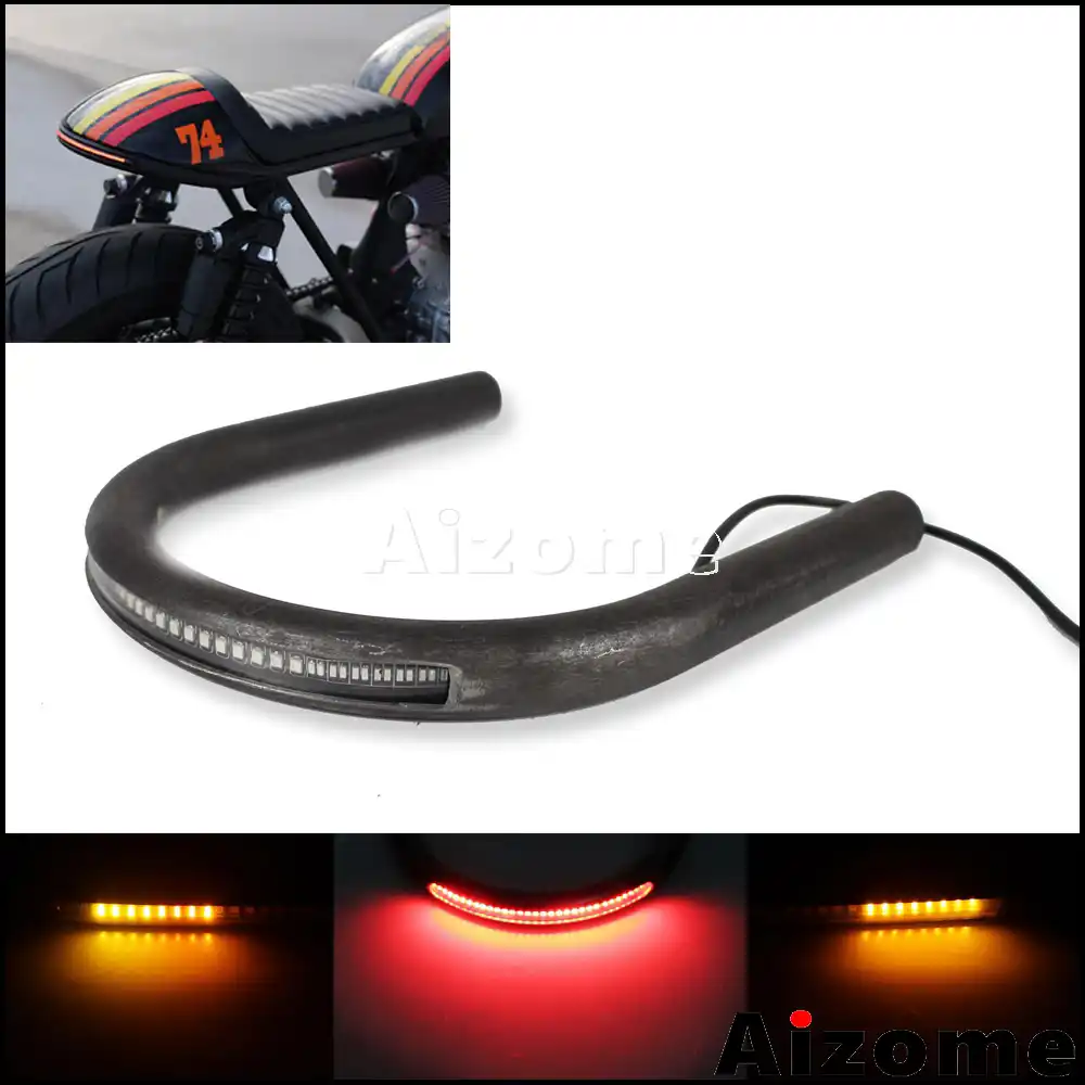 230mm Telaio a cerchio di coda ad anello per sedile posteriore per tubo piatto stile Cafe Racer adatto per con indicatore di direzione del freno