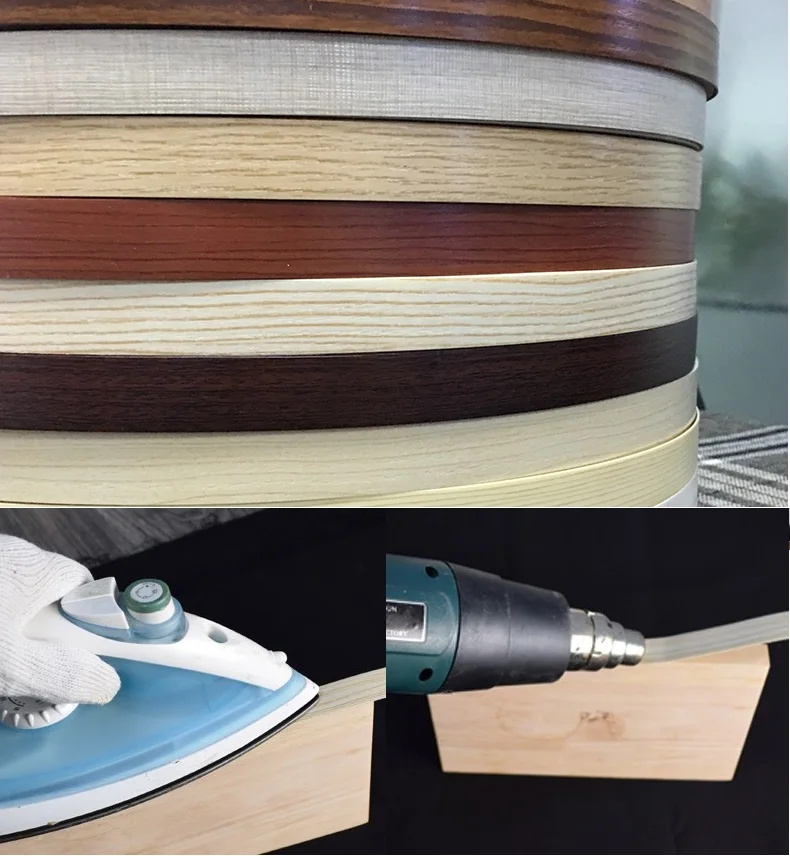 

50Meters/Lot 20mm Wide PVC Edge Banding Preglued Pre-glued hot melt adhesive