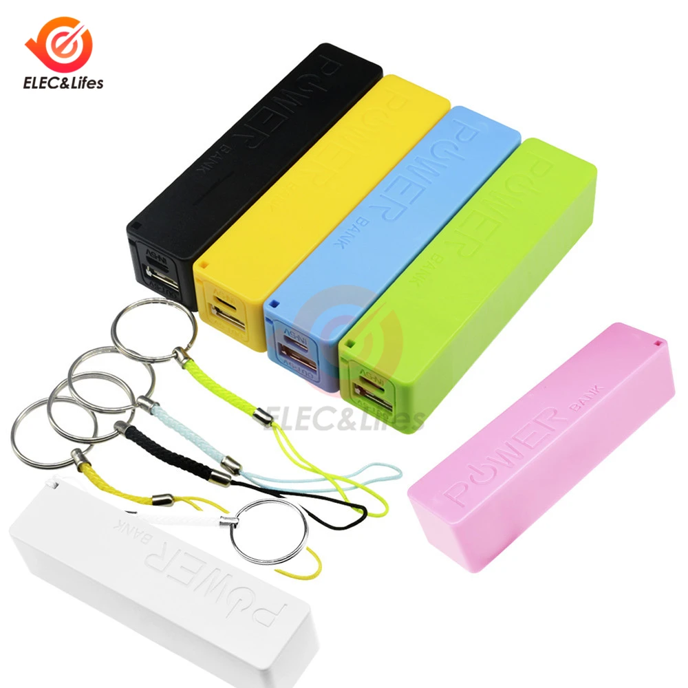 

USB Mobile Power Bank Case DIY Kit 18650 Lithium Battery Charger Box Portable Storage Case Black/Yellow/Blue/Green/Pink/White