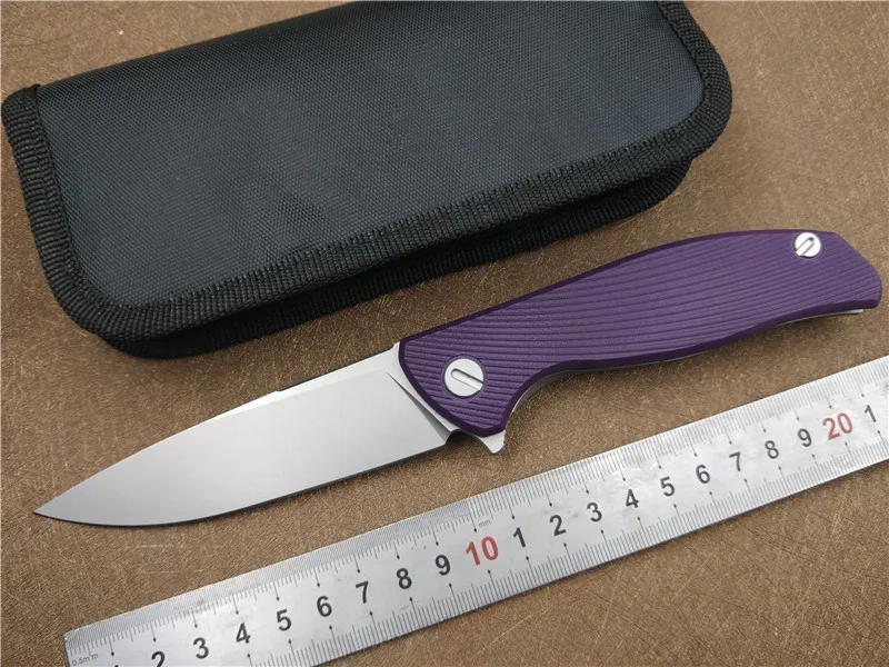 

KESIWO D2 Folding knife IceBreaker Titanium+G10 handle EDC tactical survival camping knife Utility outdoor hunting knife