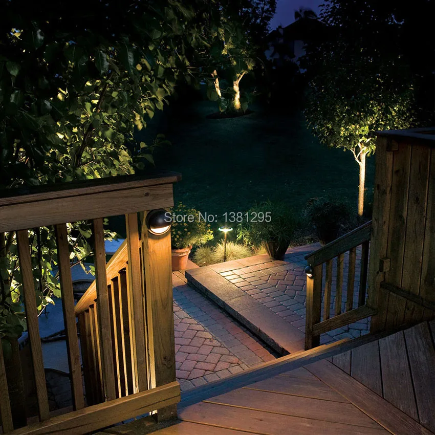 Бронзовый светодиодный ступеней лестницы набор палубных светильников светодиодный открытый сад настенный Бра Лампа низкое напряжение Landsape освещение 12 в пост декор для дворика