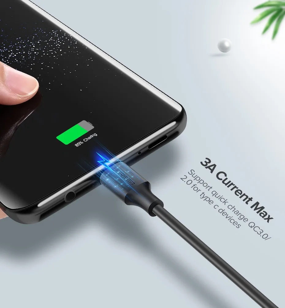 Ugreen USB Type C Кабель USB С Быстрой Зарядки Кабель для Передачи Данных Type-C USB Зарядное Устройство Кабель для NEXUS 5X, 6