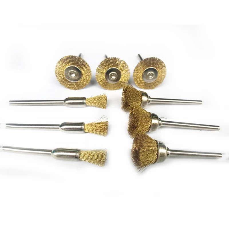 9ps Steel Wire Wheel deburring disc for mini drill dremel tools