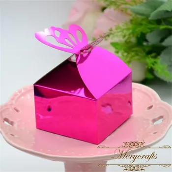 

Laser cut paper in crafts butterfly indian wedding favor sweet boxes for gifts