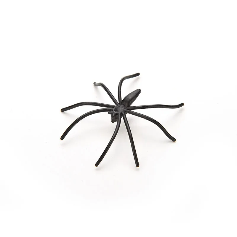 20Pcs Halloween Decoration Plastic Black Spider Funning Joking Toys Decoration Realistic Props Festival Supplies