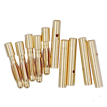 

20pair/lot 2mm Gold Bullet Banana Connector plug 2.0mm Thick Gold Plated Connector for ESC lipo Battery 20% off