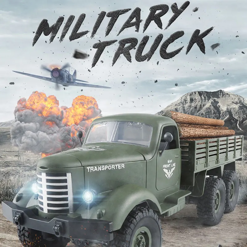 

JJRC Q61 Rc Truck Remote Control Car Toy Truck Off-Road Trucks Multicolor RC Outdoors Military Truck RTR toys for children r