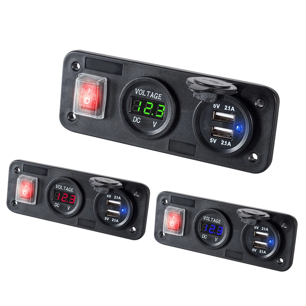 

Dual USB Auto Car Cigarette Lighter Socket Splitter With LED 12V Dual Socket USB Adapter Charger With Car Cigarette Light
