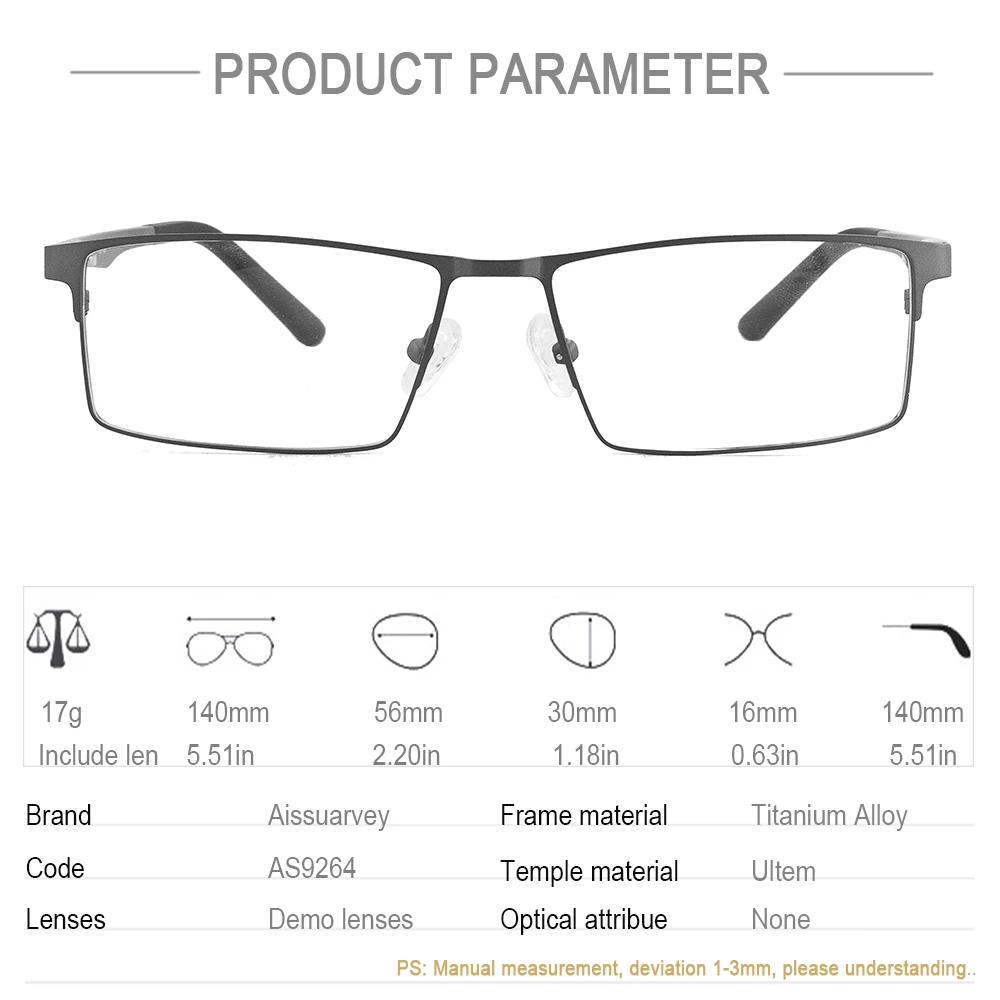 Мужские оправы для очков из титанового сплава, оправы для очков с прозрачными линзами, оптические очки, деловые прямоугольные очки для мужчин