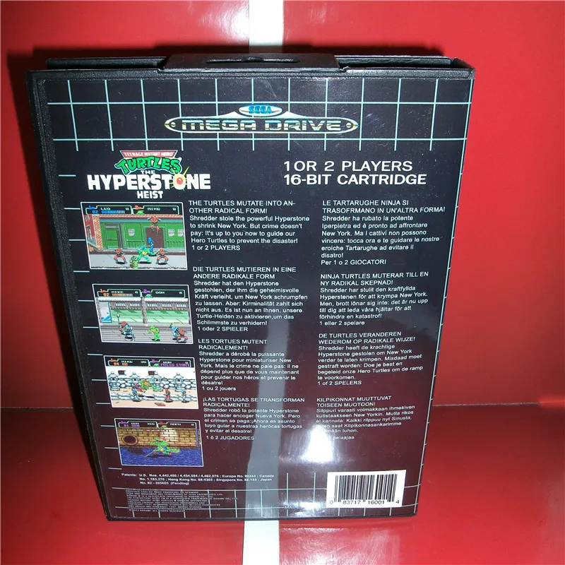 Черепахи Hyperstone Heist EU крышка с коробкой и руководством для sega Megadrive Genesis Видео игровой консоли 16 бит MD карты