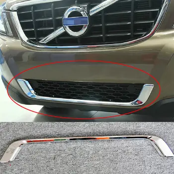 

Fit forVOLVO XC60 2010 2011 2012 Chrome ABS Front lower Grille Cover Trim 1pcs